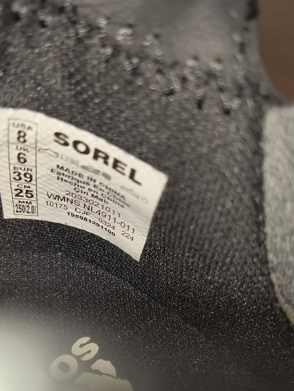 Sorel Out N About Slip-On Wedge In Black/Gum Size 8 - Picture 9 of 9